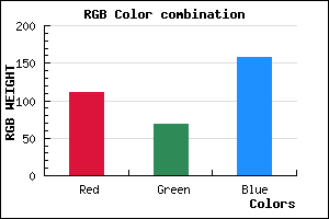 rgb background color #6F459D mixer