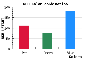 rgb background color #6F4CB3 mixer