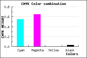 #6F57F7 color CMYK mixer