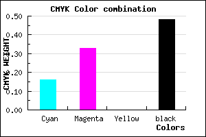 #6F5884 color CMYK mixer