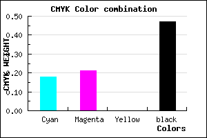 #706C88 color CMYK mixer