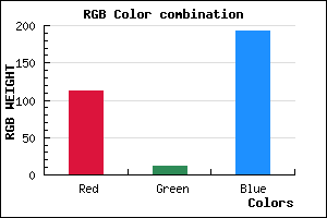 rgb background color #700BC1 mixer