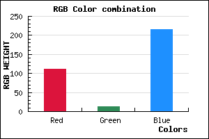 rgb background color #700CD7 mixer