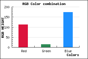 rgb background color #700EAD mixer