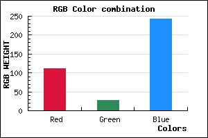 rgb background color #701CF3 mixer