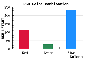 rgb background color #711BE9 mixer