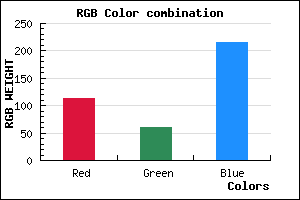 rgb background color #713CD8 mixer
