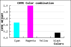#7203D9 color CMYK mixer