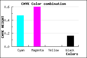 #7255D7 color CMYK mixer