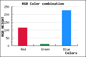 rgb background color #730BE2 mixer