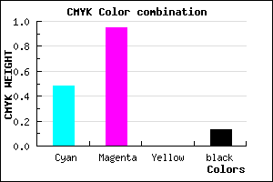 #730CDD color CMYK mixer
