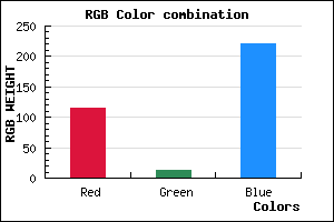 rgb background color #730CDD mixer