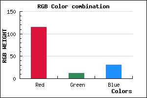 rgb background color #730C1F mixer
