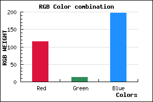 rgb background color #730DC5 mixer