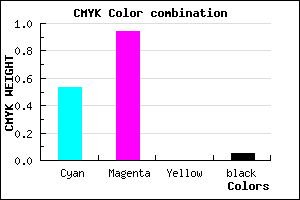 #730EF3 color CMYK mixer
