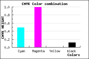 #7302E1 color CMYK mixer