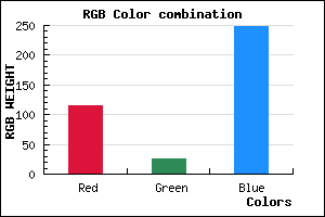 rgb background color #7319F8 mixer