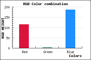 rgb background color #7303BB mixer
