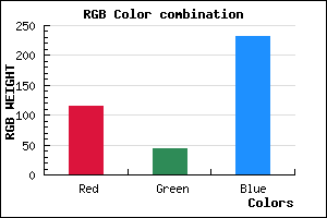 rgb background color #732BE7 mixer