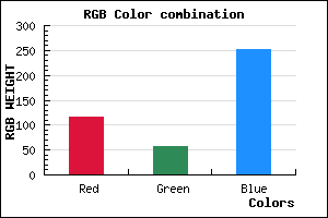 rgb background color #733AFB mixer