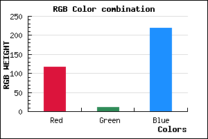 rgb background color #740BDB mixer