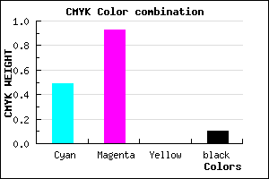 #7411E5 color CMYK mixer