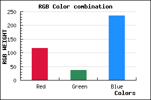 rgb background color #7424EC mixer