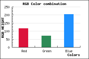 rgb background color #7447CD mixer