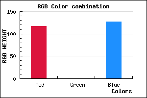 rgb background color #75007F mixer