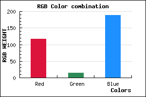 rgb background color #750FBC mixer