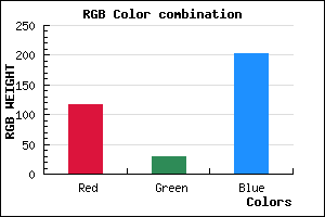 rgb background color #751DCB mixer