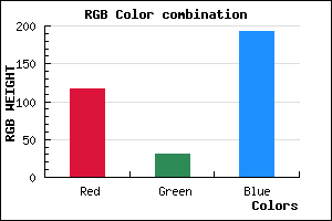 rgb background color #751EC0 mixer