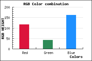 rgb background color #752AA2 mixer