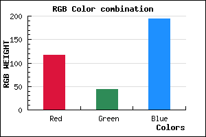 rgb background color #752CC2 mixer