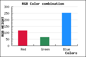 rgb background color #7541FC mixer