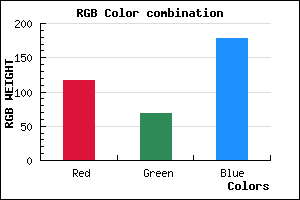 rgb background color #7544B2 mixer