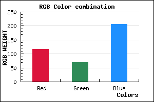rgb background color #7545CF mixer