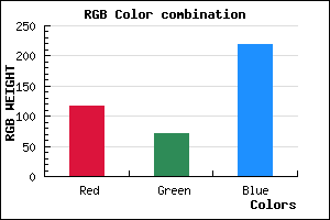 rgb background color #7548DB mixer