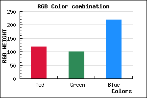 rgb background color #7665DB mixer