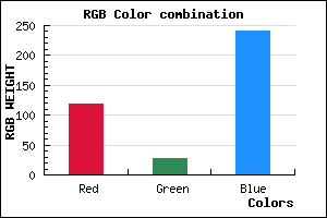 rgb background color #761BF0 mixer