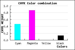 #761DDE color CMYK mixer
