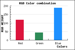 rgb background color #762CBC mixer