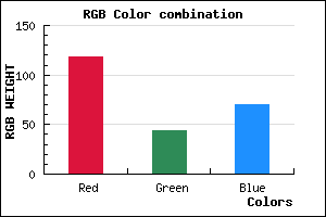 rgb background color #762C46 mixer