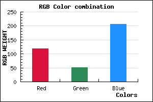 rgb background color #7633CF mixer