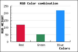 rgb background color #7633DB mixer