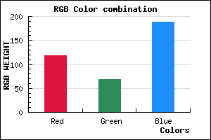 rgb background color #7644BC mixer