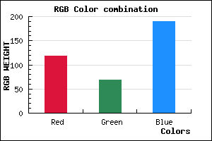 rgb background color #7644BE mixer