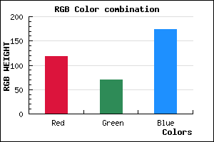 rgb background color #7646AE mixer