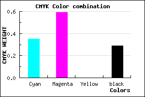 #764BB5 color CMYK mixer