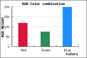 rgb background color #764BC7 mixer